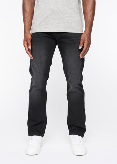 Crosshatch Black Wash Cadman Straight Jeans