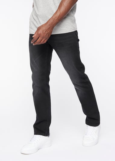 Crosshatch Black Wash Cadman Straight Jeans