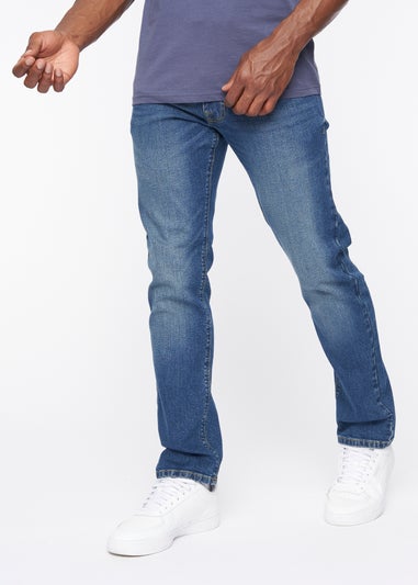 Crosshatch Stone Wash Cadman Straight Jeans