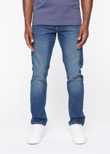 Crosshatch Stone Wash Cadman Straight Jeans