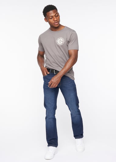 Crosshatch Dark Wash Cadman Straight Jeans