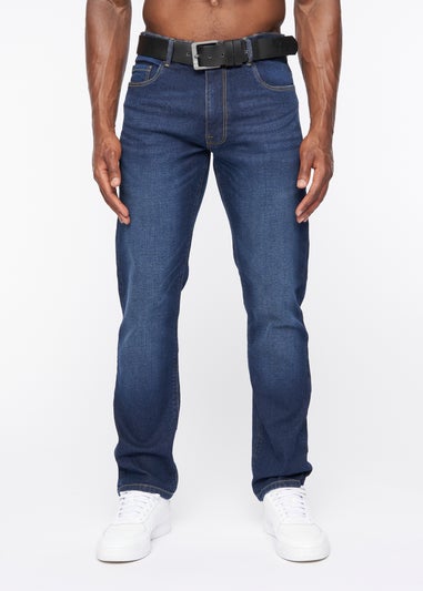 Crosshatch Dark Wash Cadman Straight Jeans