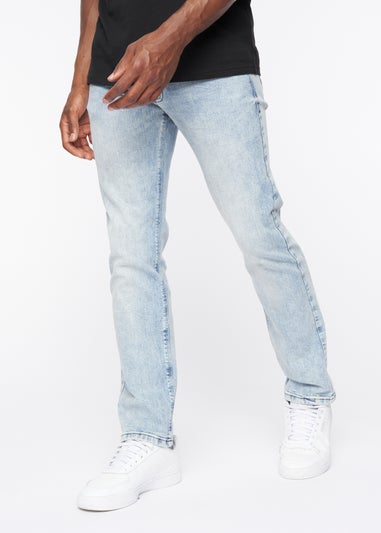 Crosshatch Light Wash Cadman Straight Jeans