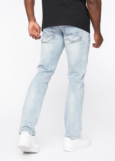 Crosshatch Light Wash Cadman Straight Jeans