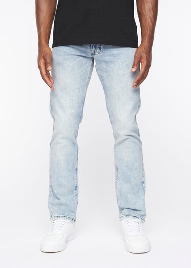 Crosshatch Light Wash Cadman Straight Jeans