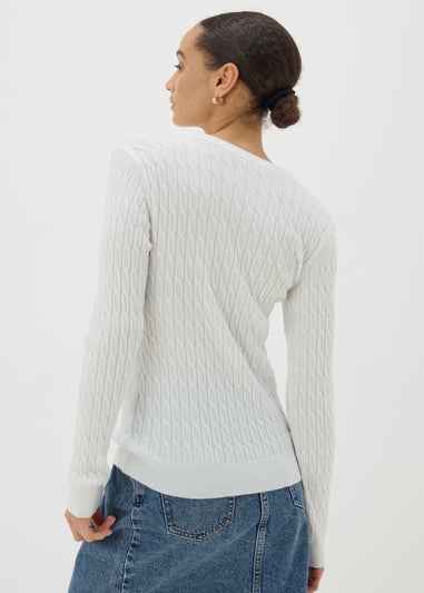 Cream Baby Cable Jumper