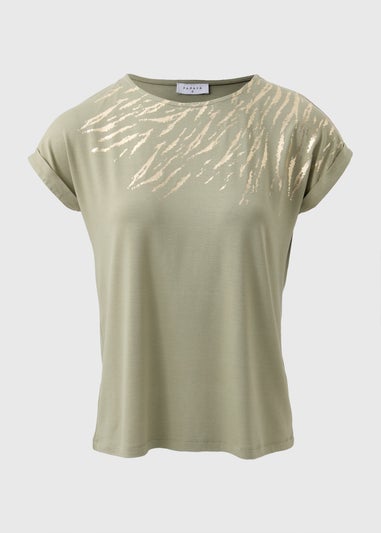 Khaki Scratch Foil T-Shirt