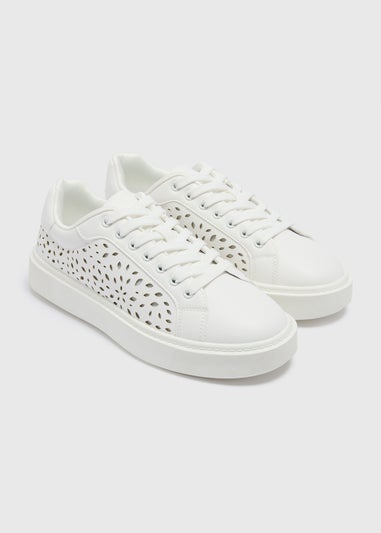 White Lazercut Trainers