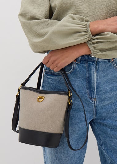 Cream Bucket Canvas Bag