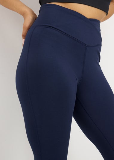 Navy Wrap Waist Leggings