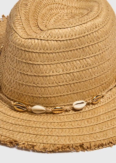 Neutral Shells Straw Hat