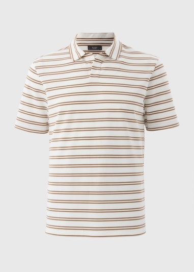 Ecru Stripe Polo Shirt
