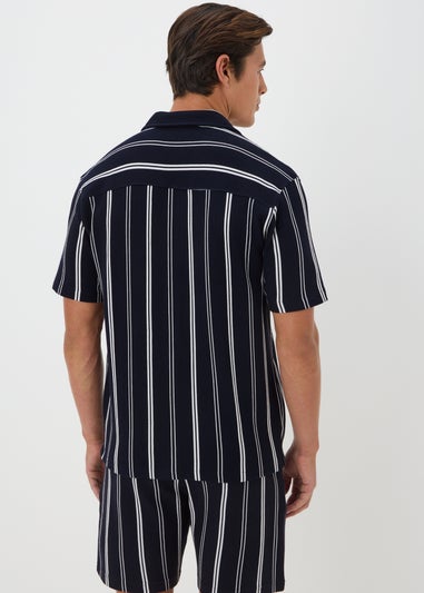 Navy Stripe Co Ord Shirt