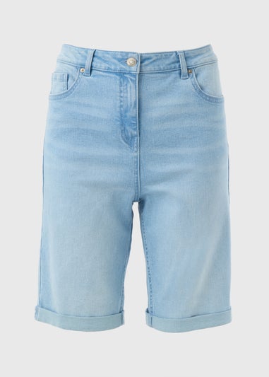 Lightwash Knee Length Shorts