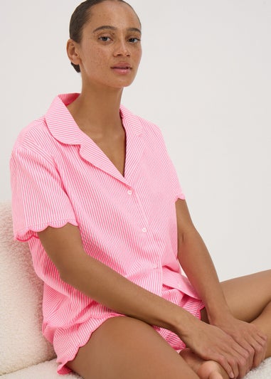 Pink Stripe Short Pyjama Set