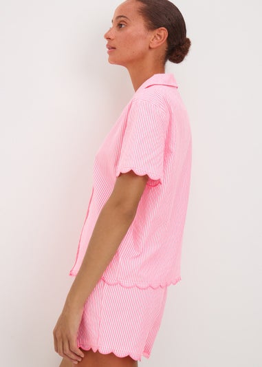 Pink Stripe Short Pyjama Set