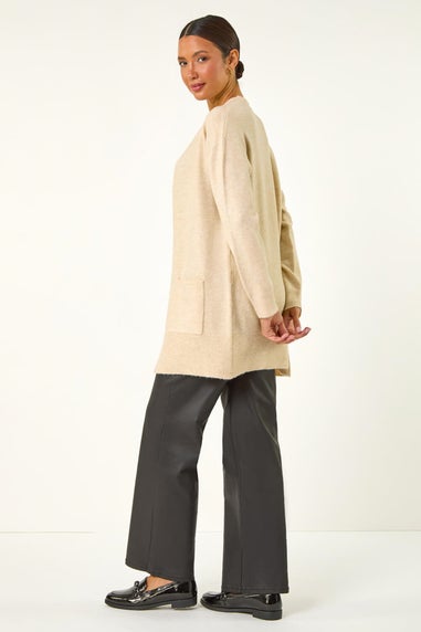 Roman Natural Soft Knit Longline Cardigan