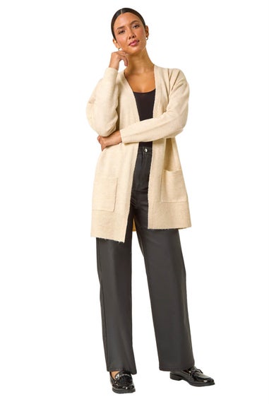 Roman Natural Soft Knit Longline Cardigan