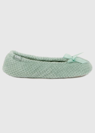 Totes Isotoner Mint Ladies Popcorn Ballet Slippers