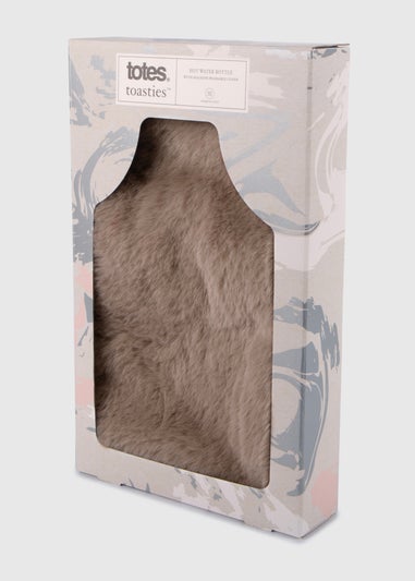 Totes Toasties Ladies Textured Faux Fur Hot Water Bottle