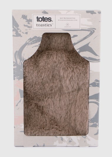 Totes Toasties Ladies Textured Faux Fur Hot Water Bottle