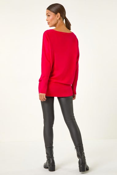 Roman Red Sunray Hotfix Soft Knit Jumper