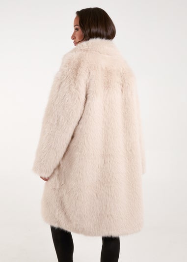 Blue Vanilla Stone Plush Fur Coat