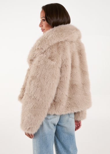 Blue Vanilla Stone Full Fur Short Coat