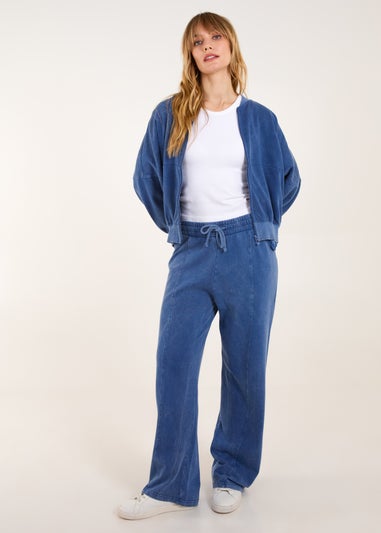 Blue Vanilla Denim Bomber Jacket & Jogger Set