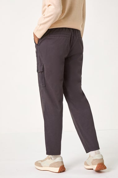 Roman Chocolate Casual Cargo Stretch Trousers