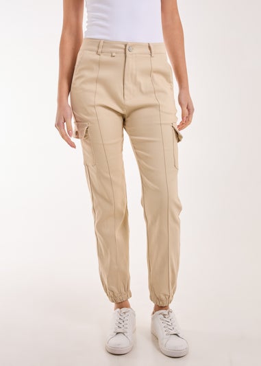 Pink Vanilla Stone Utility Stretch Cargo Trousers