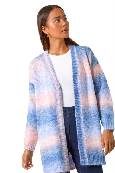 Roman Blue Petite Ombre Space Dye Cardigan