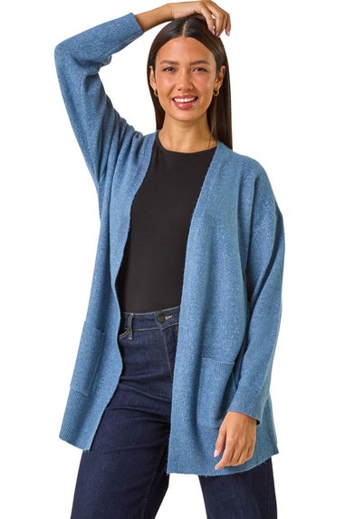 Roman Denim Soft Knit Longline Cardigan