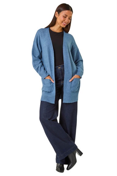 Roman Denim Soft Knit Longline Cardigan