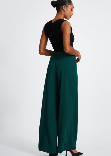 Quiz Green Wide Leg Trousers