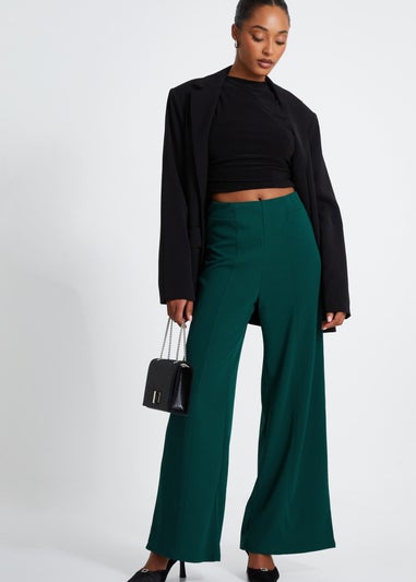 Quiz Green Wide Leg Trousers