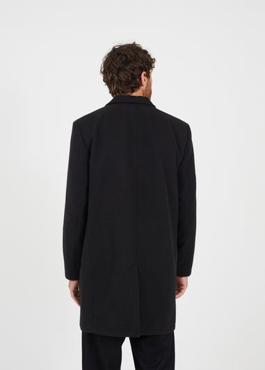 Brave Soul Black Single Breasted Formal Coat