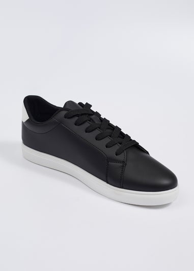 Brave Soul Black PU Lace Up Trainers