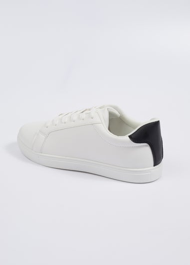 Brave Soul White PU Lace Up Trainers