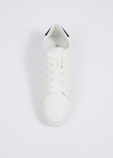 Brave Soul White PU Lace Up Trainers