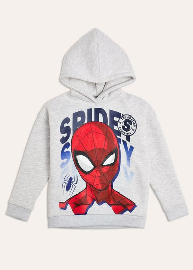 Marvel Spiderman Boys Grey Hoodie