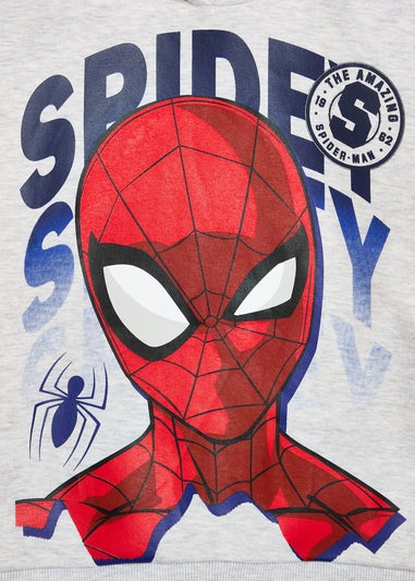 Marvel Spiderman Boys Grey Hoodie