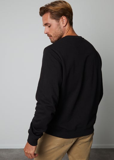 Threadbare Black Crew Neck Sweatshirt