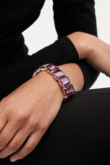 Mood Gold Amethyst Stretch Bracelet