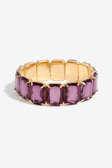 Mood Gold Amethyst Stretch Bracelet