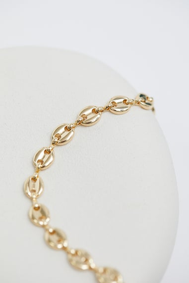 Jon Richard Gold Plated Polished Nugget link Bracelet