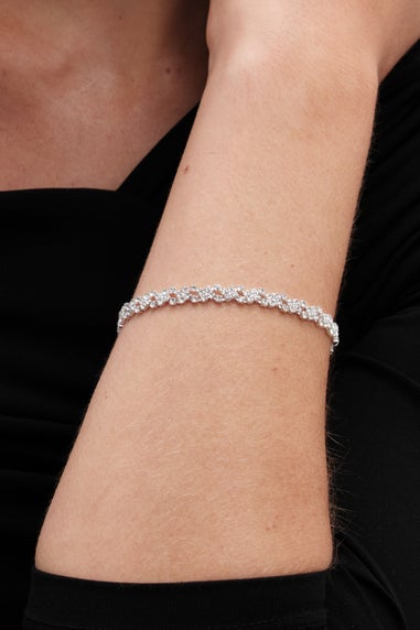 Jon Richard Silver Plated Diamante Bracelet