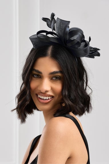 Jon Richard Black Medium Fascinator Headband