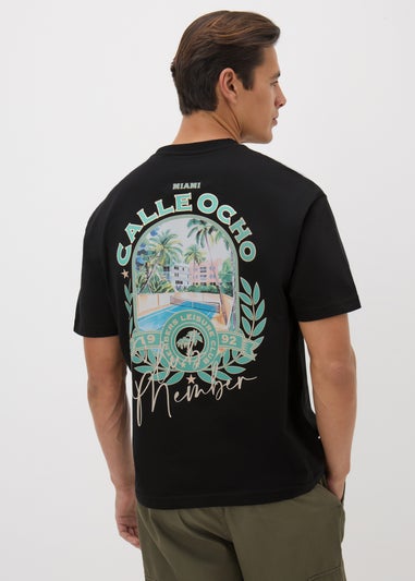 Black Miami Tennis T- Shirt