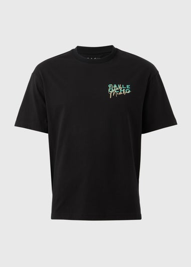 Black Miami Tennis T- Shirt